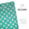 Grungy Teal and White Polka Dots - Full Body Skin Decal for the Apple iPad Pro 12.9", 11", 10.5", 9.7", Air or Mini (All Models Available)