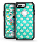 Grungy Teal and White Polka Dots - iPhone 7 Plus/8 Plus OtterBox Case & Skin Kits