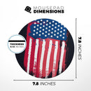 Grungy Vector American Flag// WaterProof Rubber Foam Backed Anti-Slip Mouse Pad for Home Work Office or Gaming Computer Desk