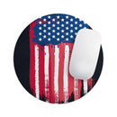 Grungy Vector American Flag// WaterProof Rubber Foam Backed Anti-Slip Mouse Pad for Home Work Office or Gaming Computer Desk