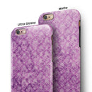 Grungy Violet Damask Pattern iPhone 6/6s or 6/6s Plus 2-Piece Hybrid INK-Fuzed Case
