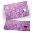Grungy Violet Damask Pattern - Premium Protective Decal Skin-Kit for the Apple Credit Card