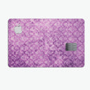 Grungy Violet Damask Pattern - Premium Protective Decal Skin-Kit for the Apple Credit Card