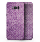 Grungy Violet Damask Pattern - Samsung Galaxy S8 Full-Body Skin Kit