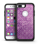 Grungy Violet Damask Pattern - iPhone 7 or 7 Plus Commuter Case Skin Kit