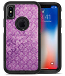 Grungy Violet Damask Pattern - iPhone X OtterBox Case & Skin Kits