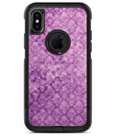 Grungy Violet Damask Pattern - iPhone X OtterBox Case & Skin Kits