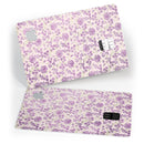Grungy Violet Wildflower Pattern - Premium Protective Decal Skin-Kit for the Apple Credit Card