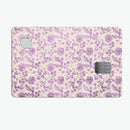 Grungy Violet Wildflower Pattern - Premium Protective Decal Skin-Kit for the Apple Credit Card