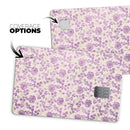 Grungy Violet Wildflower Pattern - Premium Protective Decal Skin-Kit for the Apple Credit Card