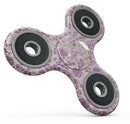 Grungy Violet Wildflower Pattern Full-Body Fidget Spinner Skin-Kit
