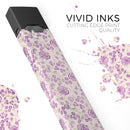 Grungy Violet Wildflower Pattern - Premium Decal Protective Skin-Wrap Sticker compatible with the Juul Labs vaping device
