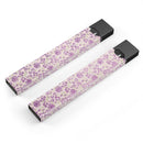 Grungy Violet Wildflower Pattern - Premium Decal Protective Skin-Wrap Sticker compatible with the Juul Labs vaping device