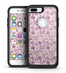 Grungy Violet Wildflower Pattern - iPhone 7 or 7 Plus Commuter Case Skin Kit