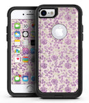 Grungy Violet Wildflower Pattern - iPhone 7 or 7 Plus Commuter Case Skin Kit