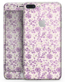 Grungy Violet Wildflower Pattern - Skin-kit for the iPhone 8 or 8 Plus