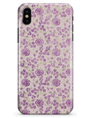 Grungy Violet Wildflower Pattern - iPhone X Clipit Case