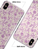 Grungy Violet Wildflower Pattern - iPhone X Clipit Case