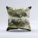 Grungy Vivid Camouflage Ink-Fuzed Decorative Throw Pillow