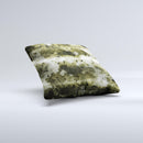 Grungy Vivid Camouflage Ink-Fuzed Decorative Throw Pillow