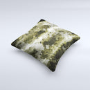 Grungy Vivid Camouflage Ink-Fuzed Decorative Throw Pillow
