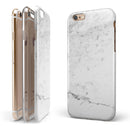 Grungy White Marble  iPhone 6/6s or 6/6s Plus 2-Piece Hybrid INK-Fuzed Case