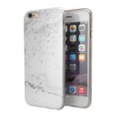 Grungy White Marble  iPhone 6/6s or 6/6s Plus 2-Piece Hybrid INK-Fuzed Case