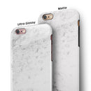 Grungy White Marble  iPhone 6/6s or 6/6s Plus 2-Piece Hybrid INK-Fuzed Case