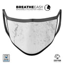 Grungy White Marble  - Made in USA Mouth Cover Unisex Anti-Dust Cotton Blend Reusable & Washable Face Mask with Adjustable Sizing for Adult or Child
