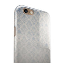 Grungy White and Blue Winter Damask  iPhone 6/6s or 6/6s Plus 2-Piece Hybrid INK-Fuzed Case