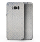 Grungy White and Blue Winter Damask  - Samsung Galaxy S8 Full-Body Skin Kit