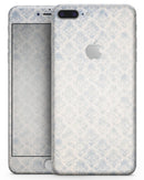 Grungy White and Blue Winter Damask  - Skin-kit for the iPhone 8 or 8 Plus