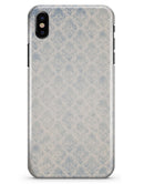 Grungy White and Blue Winter Damask  - iPhone X Clipit Case