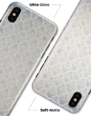 Grungy White and Blue Winter Damask  - iPhone X Clipit Case