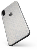 Grungy White and Blue Winter Damask  - iPhone X Skin-Kit