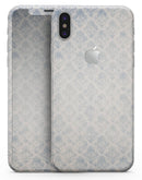 Grungy White and Blue Winter Damask  - iPhone X Skin-Kit