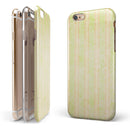 Grungy Yellow Faded Vertical Stripes iPhone 6/6s or 6/6s Plus 2-Piece Hybrid INK-Fuzed Case