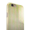 Grungy Yellow Faded Vertical Stripes iPhone 6/6s or 6/6s Plus 2-Piece Hybrid INK-Fuzed Case