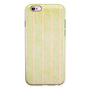 Grungy Yellow Faded Vertical Stripes iPhone 6/6s or 6/6s Plus 2-Piece Hybrid INK-Fuzed Case
