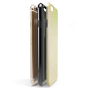 Grungy Yellow Faded Vertical Stripes iPhone 6/6s or 6/6s Plus 2-Piece Hybrid INK-Fuzed Case