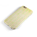 Grungy Yellow Faded Vertical Stripes iPhone 6/6s or 6/6s Plus 2-Piece Hybrid INK-Fuzed Case