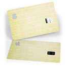 Grungy Yellow Faded Vertical Stripes - Premium Protective Decal Skin-Kit for the Apple Credit Card