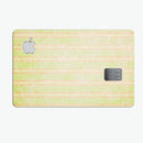 Grungy Yellow Faded Vertical Stripes - Premium Protective Decal Skin-Kit for the Apple Credit Card
