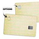 Grungy Yellow Faded Vertical Stripes - Premium Protective Decal Skin-Kit for the Apple Credit Card