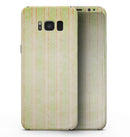 Grungy Yellow Faded Vertical Stripes - Samsung Galaxy S8 Full-Body Skin Kit