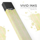 Grungy Yellow Faded Vertical Stripes - Premium Decal Protective Skin-Wrap Sticker compatible with the Juul Labs vaping device