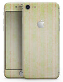 Grungy Yellow Faded Vertical Stripes - Skin-kit for the iPhone 8 or 8 Plus