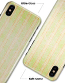 Grungy Yellow Faded Vertical Stripes - iPhone X Clipit Case