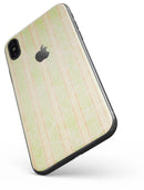 Grungy Yellow Faded Vertical Stripes - iPhone X Skin-Kit