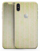 Grungy Yellow Faded Vertical Stripes - iPhone X Skin-Kit